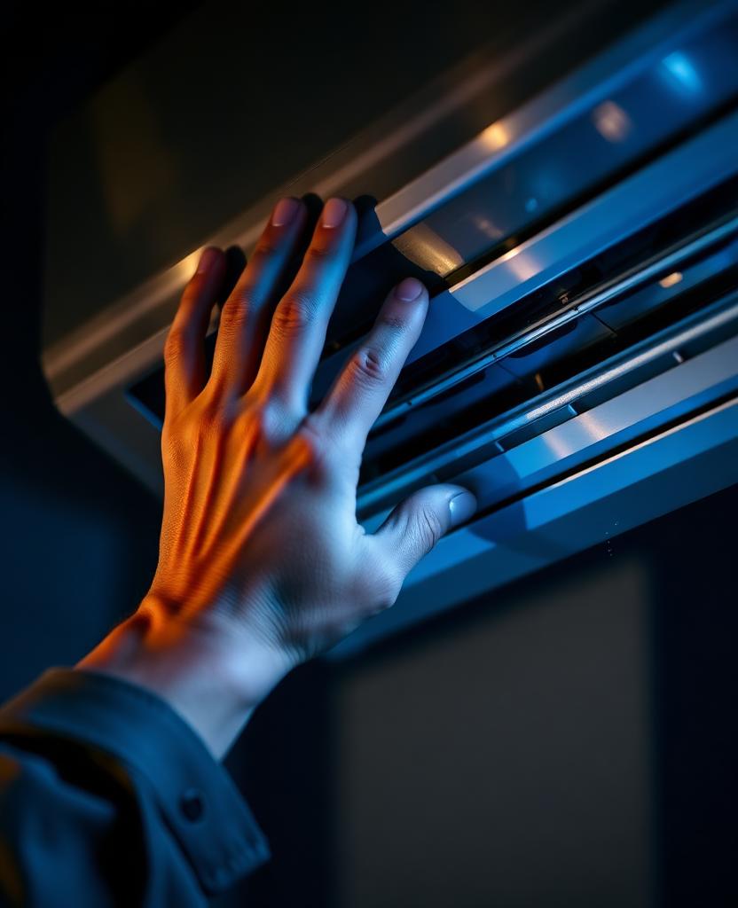 Northwind HVAC technician servicing a unit